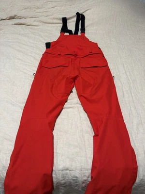 Volcom Red Overall Ski Snowboard Pants - Image 1 of 2