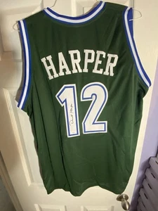 Derek Harper Dallas Mavericks Style Autographed Custom Jersey JSA Witnessed COA - Picture 1 of 5