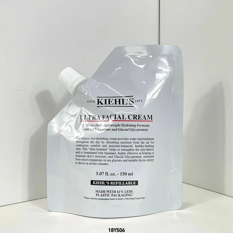 Kiehl's Ultra Crema Facial Hidratante Squalano Fórmula Recarga Bolsa 5.07 OZ Nuevo Foto 1 de 4