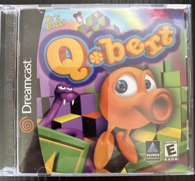 Q*Bert Sega Dreamcast Complete CIB Disc Case Manual Tested Works