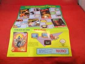 P&oacute;ster Promocional Plegable Tecmo Nintendo NES SOLO Ninja Gaiden Rygar Bowl