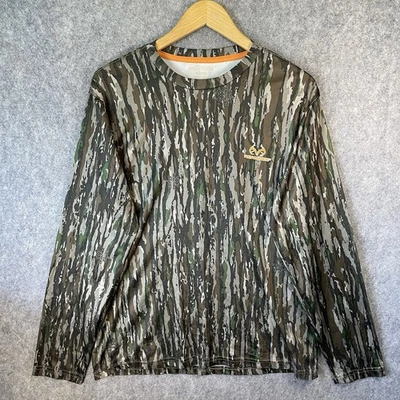 Realtree Shirt Mens M Brown Woodland Camouflage Long Sleeve Hunting Shooting - Image 1 of 4