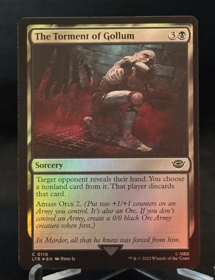 MTG LTR Lord of the Rings Middle-earth Foil The Torment of Gollum - Common - Image 1 of 1