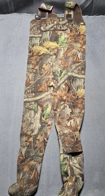 Stone Creek Camo Chest Waders Stockingfoot Mossy Oak Grass Adventure Timber MS - Image 1 of 4