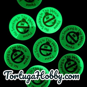 NO SMOKING | Glow In The Dark | 1,5" | Indoor/Outdoor Robust inkl. 5 Aufkleber - Bild 1 von 15
