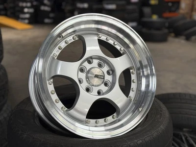 Usado 15x8 Work Meister Design (4 ruedas) Plateado 4x100 apto para Honda Toyota Mazda Kia Foto 1 de 4