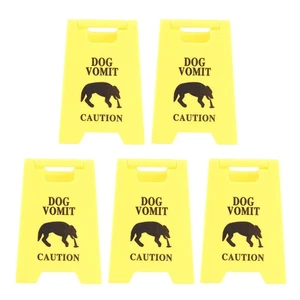5PCS Cat Vomit Sign Funny ABS Pet Warning Vomiting Sign 2.64 X 3.94in Dog - Picture 1 of 24