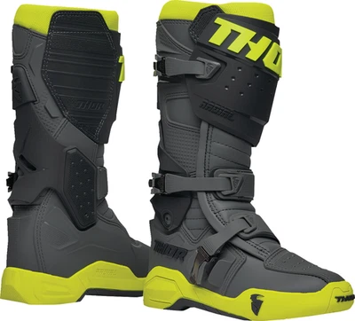 Thor Radial Offroad Dirt Bike Riding Boots Gray/Fluorescent Yellow - Image 1 of 3