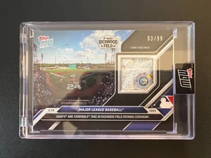 2024 Topps Now Rickwood Field Game Used Base Relic Black Parallel 93/99 #320B - Bild 1 von 2