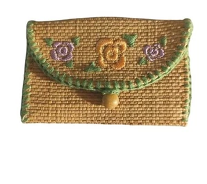 American Girl Puppe Set Kittredge Stroh Clutch Handtasche Tasche Blumen - Bild 1 von 5