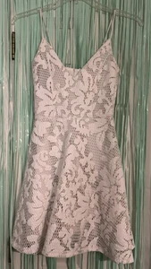 Charlotte Russe White Floral Print Dress, Wedding, Bachelorette, Cocktail, XS - Picture 1 of 9