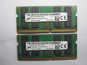 32GB Memory Micron (2x16GB DDR4 2Rx8 PC4-19200 2400T 260 -Pin) For Laptop - Afbeelding 1 van 1