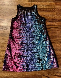 New Pippa & Julie Flip Sequin Pink Purple Tank Holiday New Year Dress Size 10 - Picture 1 of 4