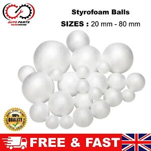 Party Solid Foam Ball Polystyrene Balls Round Craft Floral Tree White 20mm-80mm