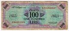1943 Italy 100 Lire 94481300 Allied Military Paper Money Banknotes Currency