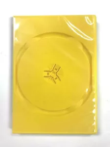 Sales! NEW, 2PCS YELLOW 14MM Single DVD Case with Sleeve, Free Shipping - Picture 1 of 4