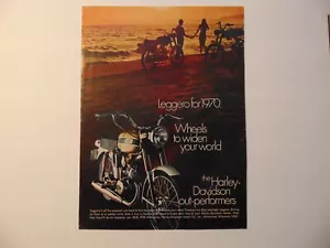 1970 HARLEY DAVIDSON Leggero MOTO pubblicità stampa artistica d'epoca - Foto 1 di 1