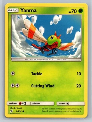 Pokemon Yanma 2/236 Regular Common 2019 - Image 1 of 2