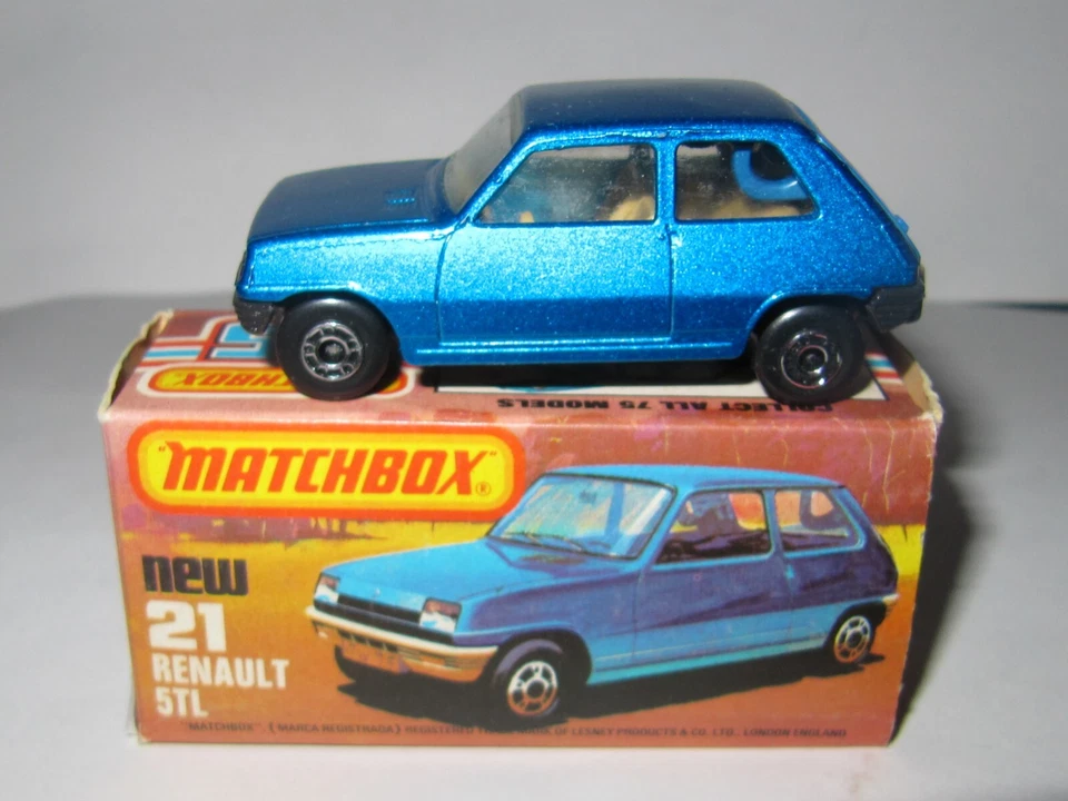 MATCHBOX SUPERFAST No.21 RENAULT 5 TL 'BLACK BASE' MIB - Image 1 of 4