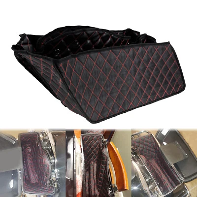 Wasserdichte Rot Sattel Insert Liners Längerer Lagerung Taschen Für Touring FLH - Image 1 of 4