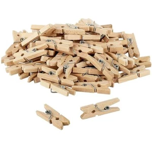 Mini Holz Wäscheklammern 2 cm Deko DIY Bastel, 50 Stück - Bild 1 von 4