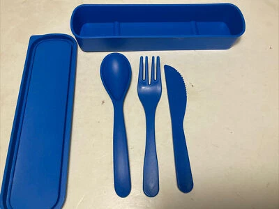 Juego de utensilios de viaje para caminata camping + estuche cubiertos portátil cuchillo tenedor cuchara USSeller Foto 1 de 4