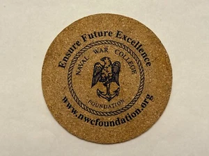 Naval War College Foundation Drink Coaster Cork Ensure Future Excellence Newport - Picture 1 of 3