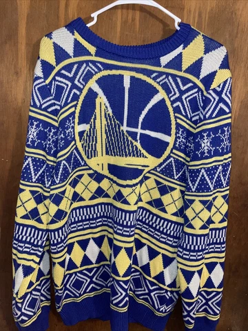 NBA Golden State Warriors Ugly Christmas Sweater Mens  Size XL Cover