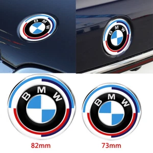 82mm+74mm Abzeichen Blau 50 Jahre M Embleme für BMW Motorhaube Kofferraum V+H - Bild 1 von 5
