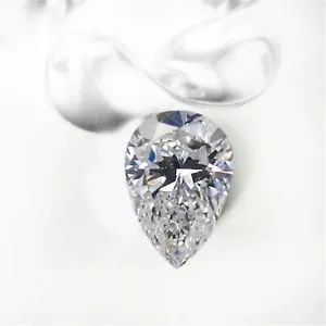 LAB-GROWN CVD DIAMOND PEAR CUT 2.5 CT D VVS1 CLARITY EGL CERTIFIED GEMSTONE 4NUC - Picture 1 of 12