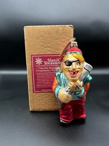 SLAVIC TREASURES ONE EYED PETE 7" ORNAMENT PIRATE - Picture 1 of 15