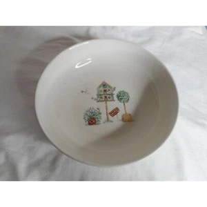 Vintage Thomson Keramik Vogelhaus Topiary 9" Runde Gemüseschüssel #2 - Bild 1 von 5