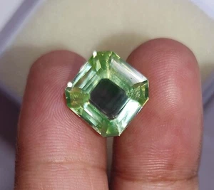 NATURAL 10.45 Ceylon PITAMBARI Sapphire Bi-Color Certified A+ Asscher GEMSTONE - Picture 1 of 10