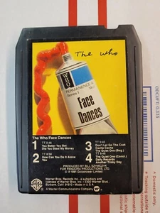 THE WHO FACE DANCES 8 TRACK TAPE CLEANED & TESTED PLAYS & SOUNDS GREAT 1981 - Picture 1 of 4