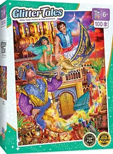 Glitter Fairytales Aladdin 100pc Glitter Puzzle - Picture 1 of 3