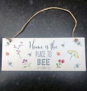 Home Is The Place To Bee Wall Plaque - Picture 1 of 2