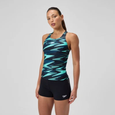 Speedo Women’s Hyperboom Tankini Swimsuit Swimming Costume with Boy Shorts BNWT - Image 1 of 4