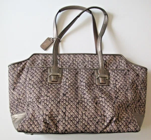 Coach Handbag Purse Taylor F26034 Satchel Pewter Gray Black Leather Tote - Picture 1 of 13