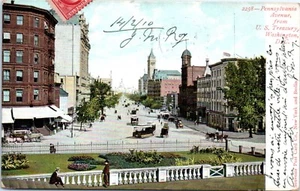 1910s Postcard Pennsylvania Avenue Penn Ave Treasury Washington DC Street View  - Picture 1 of 2