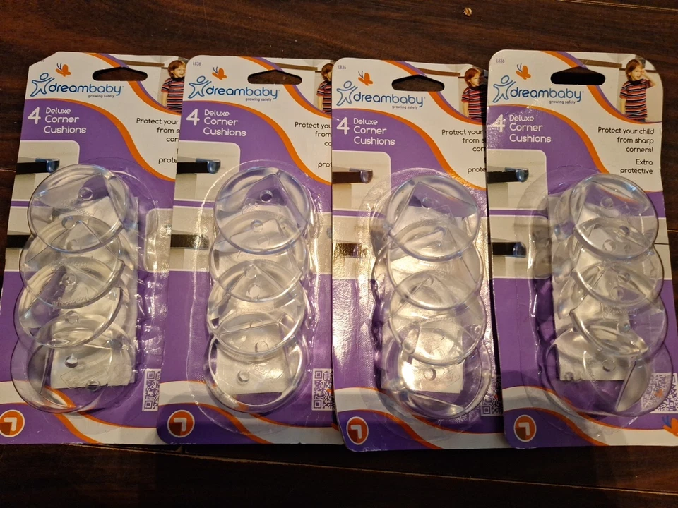 Dreambaby almofadas de canto segurança à prova de bebê plástico forte, transparente, 4 unidades - 4 peças - Imagem 1 de 1
