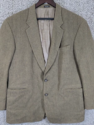 Abrigo Blazer Deportivo Robert Stock Para Hombre Talla 46R Mezcla Lana/Camello Hecho en Ucrania Foto 1 de 4