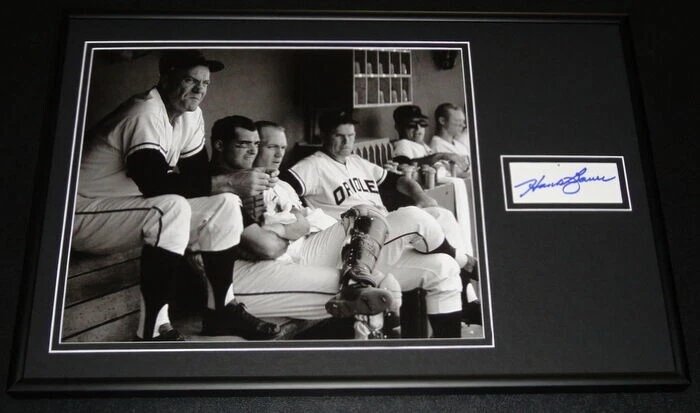 Hank Bauer Signed Framed 12x18 Photo Display Orioles Yankees - Image 1 of 1