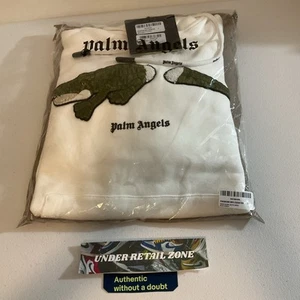 Sudadera con capucha Palm Angels Crocodile blanca talla L nueva con etiquetas precio de venta sugerido por el fabricante 595 € - Imagen 1 de 5