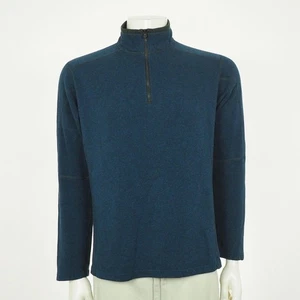 Kuhl Revel 1/4-Zip Pullover Fleece Sweater Mens Large Blue Acrylic Blend Outdoor - Picture 1 of 5