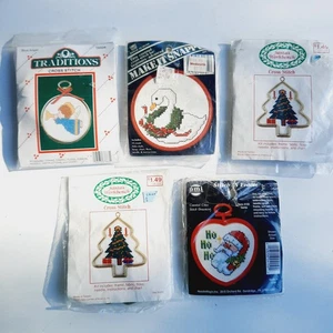 5 kit punto croce ornamenti natalizi vintage ~ NMI ~ tradizioni ~ banar ~ banco da lavoro - Foto 1 di 12