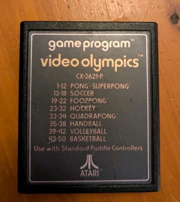 Video Olympics (Text Label) - Atari 2600 - 1977 - Loose Cart - Bundle And Save! - Image 1 of 3