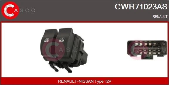 CWR71023AS CASCO Switch, window regulator for RENAULT - Image 1 of 1