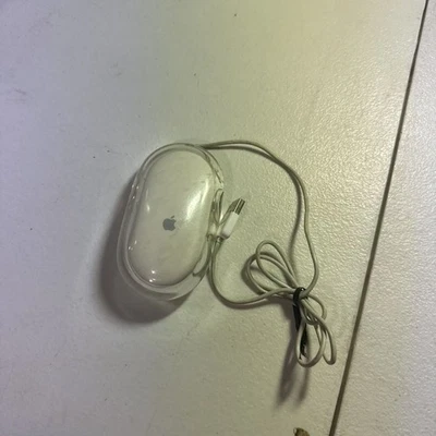 Apple Mouse M5769 White and Clear Wired Fast Pointer Pro Optical Mouse == - Image 1 of 3
