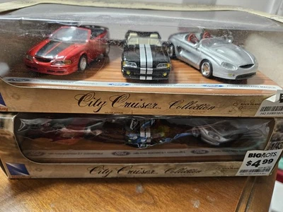 Vintage NEW Ray City Cruiser 3 CAR Collection 1:43 Fox Body Mustang GT Mach III - Image 1 of 4