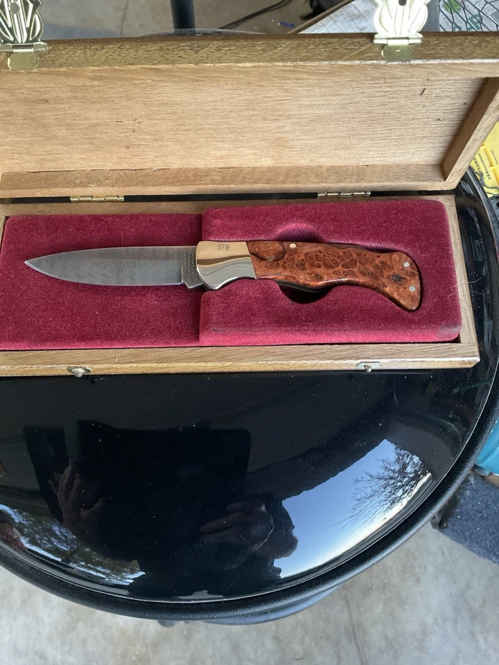 CUCHILLO CARPETA BOKER 300 2001 LAGEN DAMASCUS 578 DE 999 Y ESTUCHE Foto 1 de 4